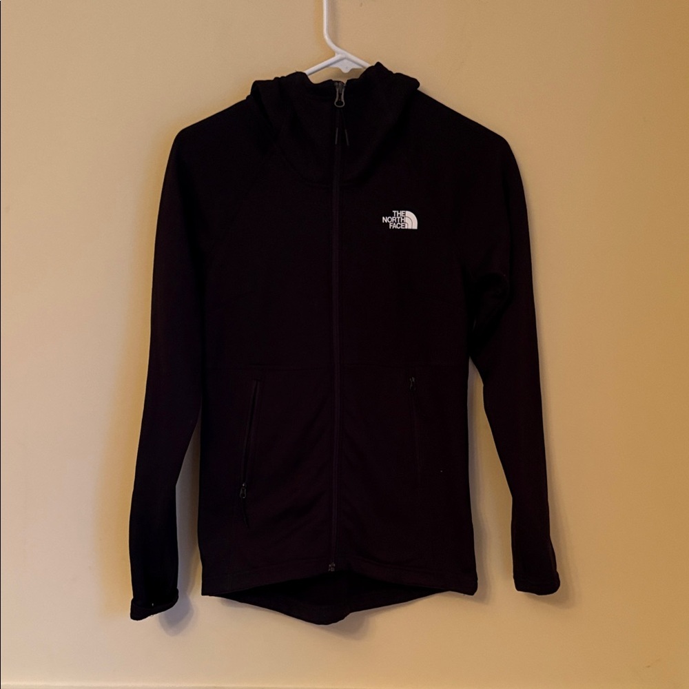 The North Face Black Zip-Up fleece‎ hoodie Sz XS